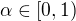 $\alpha\in[0,1)$