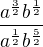 $\frac{a^{\frac{3}{2}}b^{\frac{1}{2}}}{a^{\frac{1}{2}}b^{\frac{5}{2}}}$
