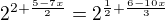 $2^{2+\frac{5-7x}{2}}= 2^{\frac{1}{2}+\frac{6-10x}{3}}$