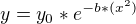 $y=y_0*e^{-b*(x^2)}$