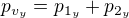 $p_{v_{y}} =p_{1_{y}}+p_{2_{y}}$