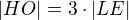 $|HO|= 3\cdot |LE|$