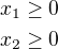 $x_1\geq0\nlx_2\geq 0$