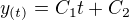 $y_{(t)}=C_{1}t+C_{2}$