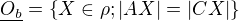 kopírovat do textarea $\underline{O_b}=\{X\in\rho;|AX|=|CX|\}$
