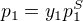 $p_{1}=y_{1}p_{1}^{S}$