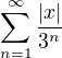 $\sum_{n=1}^{\infty} \frac {|x|}{3^n} $