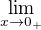 $\lim_{x\to0_{+}}$