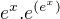 $e^{x}.e^{(e^{x})}$
