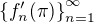 $\{ f'_n(\pi)\}_{n=1}^{\infty}$
