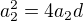 $a_2^2=4a_2d$