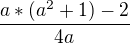 $\frac{a*(a^{2}+1)-2}{4a}$