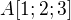 $A[1;2;3]$