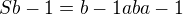 kopírovat do textarea $Sb-1=b-1aba-1$