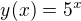 $y(x) = 5^x$