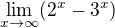 $\lim_{x\to\infty }(2^{x}-3^{x})$