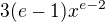 $3(e-1)x^{e-2}$