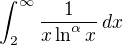 $\int_2^\infty \frac{1}{x\ln^\alpha x}\,dx$