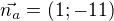 kopírovat do textarea $\vec{n_a}=(1;-11)$