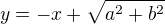 $y=-x+\sqrt{a^{2}+b^{2}}$