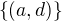 $\{(a,d)\}$