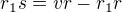 $r_{1}s=vr-r_{1}r$