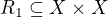 $R_1\subseteq X \times X$