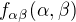 $f_{\alpha\beta}(\alpha,\beta)$