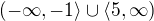 $(-\infty , -1\rangle\cup \langle5,\infty )$