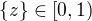 $\{z\}\in[0,1)$