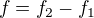 kopírovat do textarea $f=f_2-f_1$