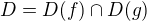 $D = D(f)\cap D(g)$