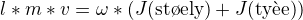 kopírovat do textarea $l*m*v=\omega *(J \text{(střely)}+J\text{(tyče)})$