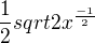 $\frac12 sqrt2 x^{\frac{-1}{2}} $