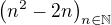 $\(n^2-2n\)_{n\in\mathbb N}$