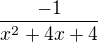 kopírovat do textarea $\frac{-1}{x^2+4x+4}$