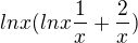 $lnx(lnx\frac{1}{x}+\frac{2}{x})$