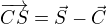 $\overrightarrow{CS} = \vec{S} - \vec{C}$