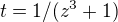 kopírovat do textarea $t=1/(z^3+1)$