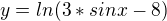 $y=ln(3*sinx-8)$