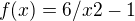 kopírovat do textarea $f(x)= 6/x2-1$