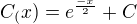 $C_(x)=e^{\frac{-x}{2}}+C$