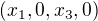 $(x_1,0,x_3,0)$