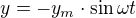 $ y= -y_{m}\cdot \sin \omega t$