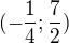 $(-\frac{1}{4};\frac{7}{2})$