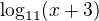 $\log_{11}(x+3)$