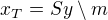$x_{T}=Sy\setminus m$
