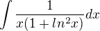 $\int{\frac{1}{x(1+ln^2x)}dx}$