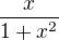 kopírovat do textarea $\frac{x}{1+x^2}$