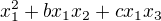 $x_1^2+bx_1x_2+cx_1x_3$